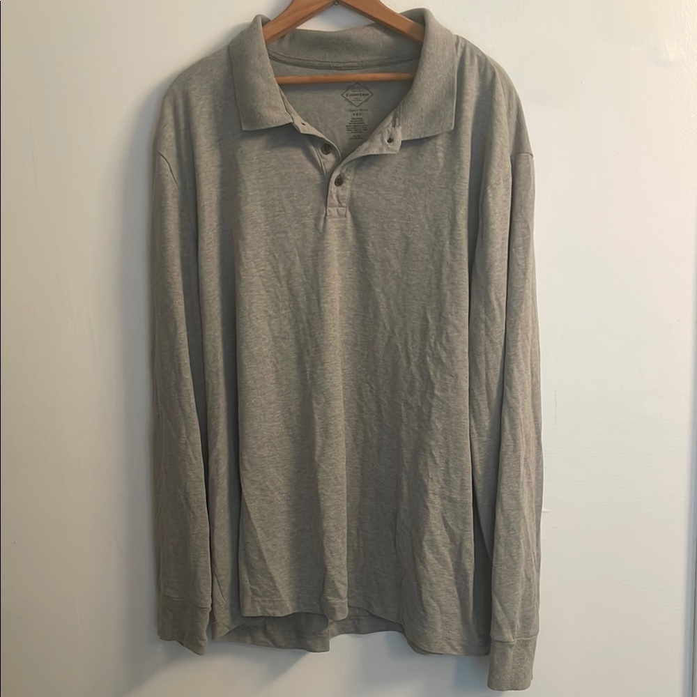 St. John's Bay Gray Polo Shirt Casual Comfort